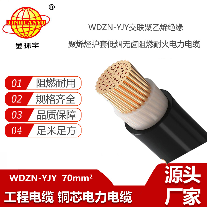金環(huán)宇電線電纜 深圳低煙無鹵廠家 WDZN-YJY 70阻燃耐火yjv電纜