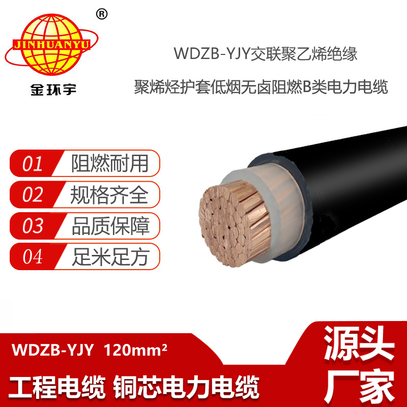 金環(huán)宇電線電纜 WDZB-YJY 1X120平方 yjv電纜 低煙無鹵環(huán)保型電纜